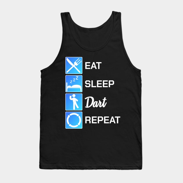 Darting Eat Sleep Dart Repeat Darter Routine Gift Tank Top by bigD